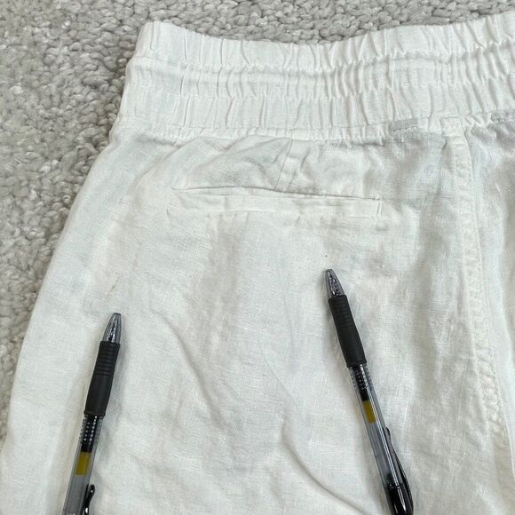Athleta Cabo Linen Jogger Pant White 12 FLAW - Picture 6 of 12